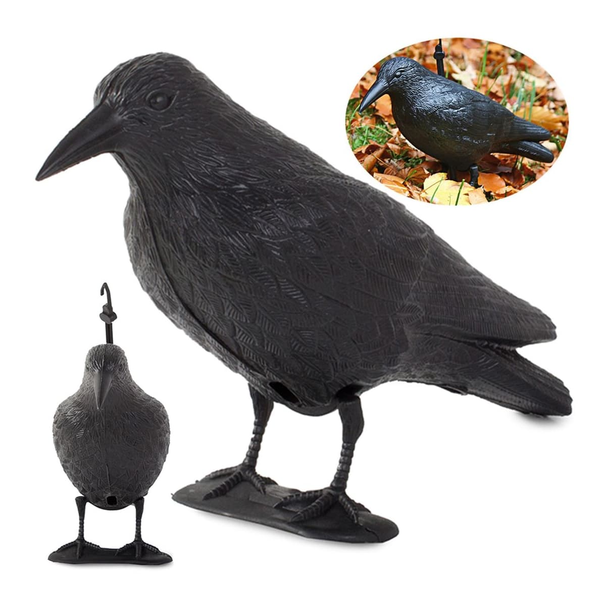 Fågelskrämma, kråka, 40 cm