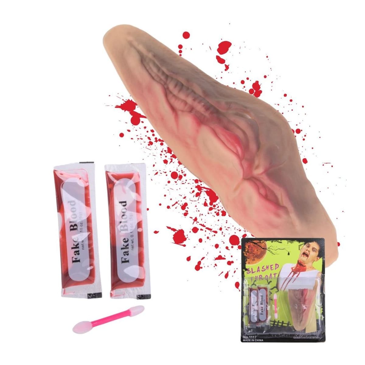 Fejksår för hals med konstgjort blod 10ml