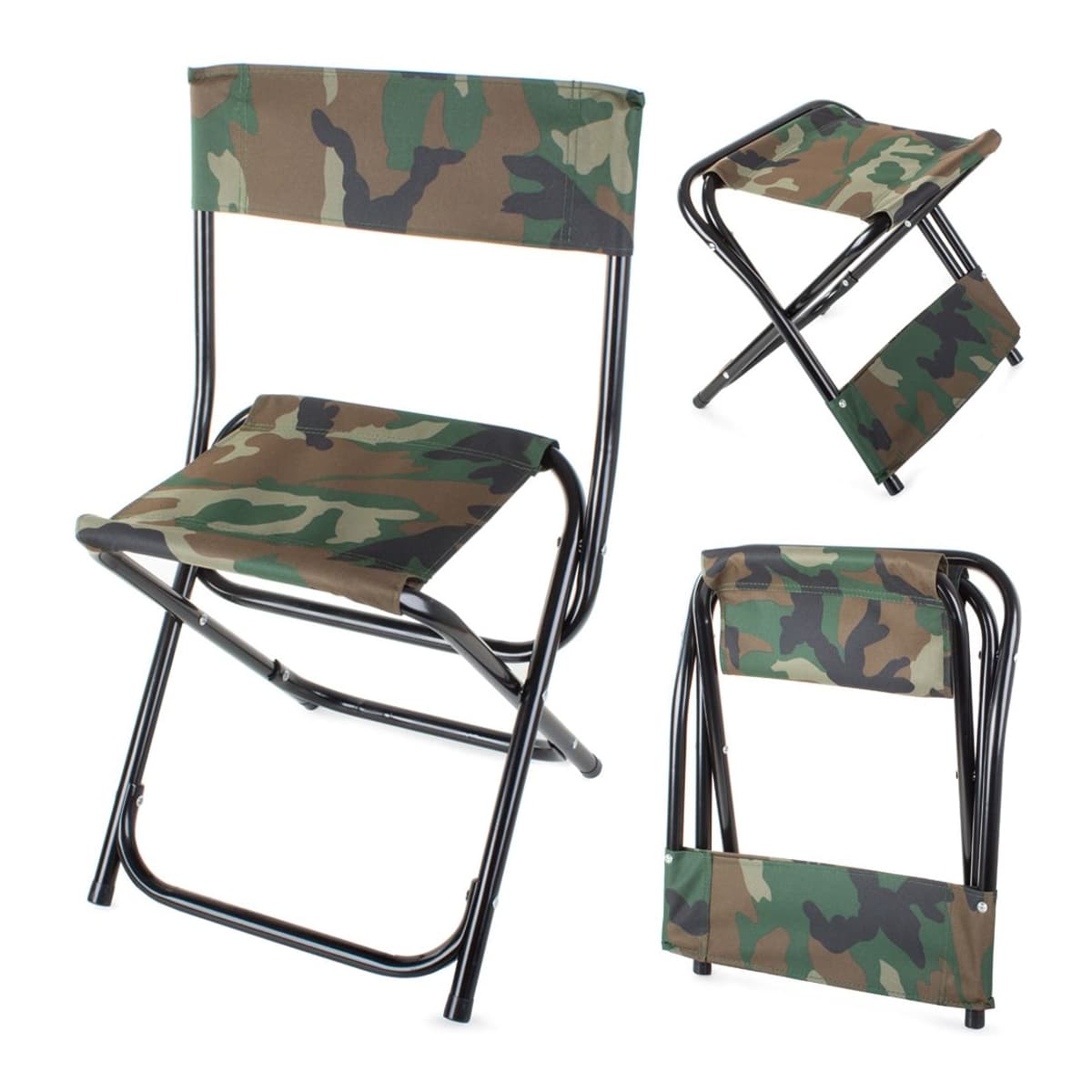 Fiskestol, hopfällbar, 64 cm hög