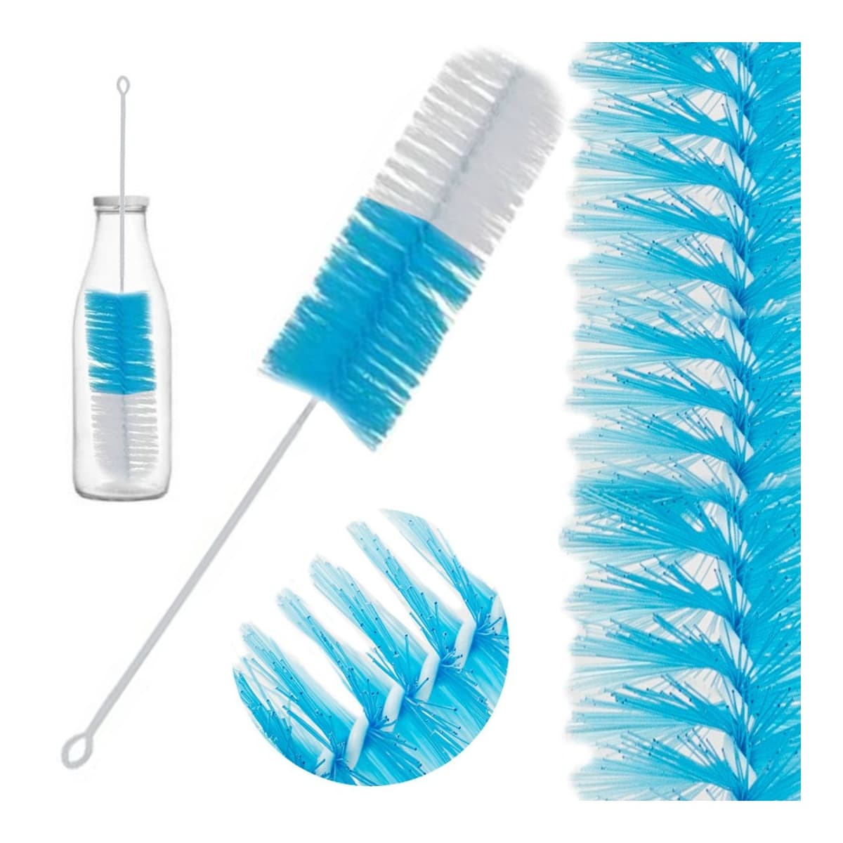 Flaskborste för glas och plast