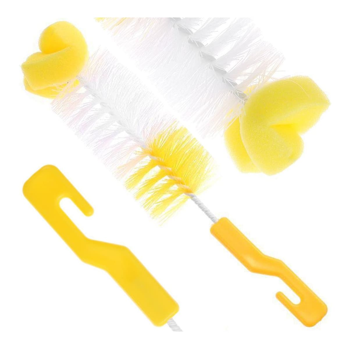 Flaskborste med svamp för glas och plast