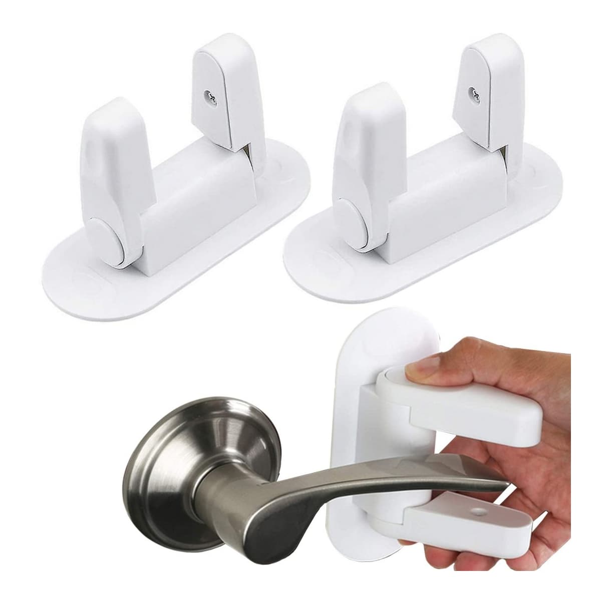 Fönsterhandtagsspärr, 2-pack, 12 cm