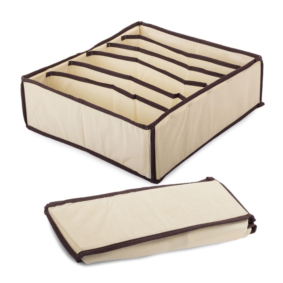Förvaringsbox för underkläder, 6 fack, 34x30 cm