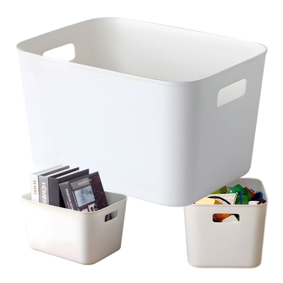 Förvaringskorg med handtag, 32x25 cm