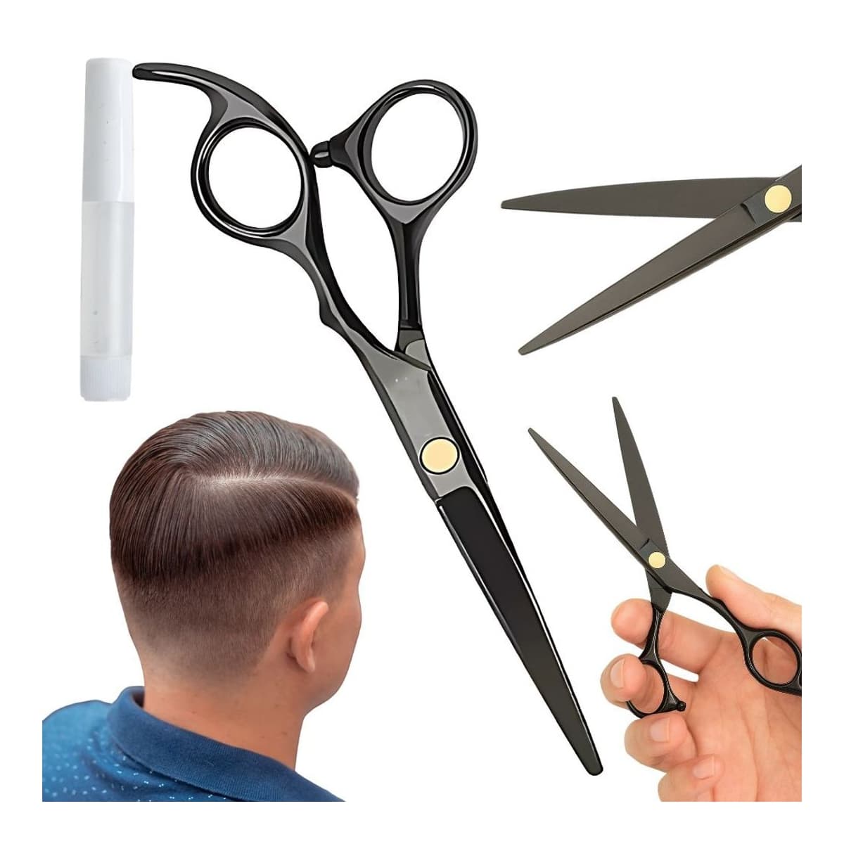 Frisörsax professionell 17 cm med fingervila