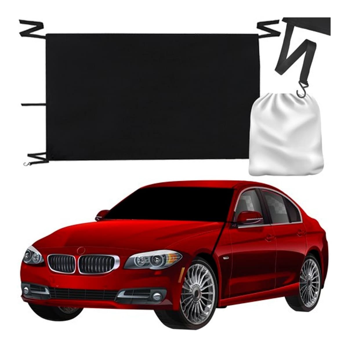 Frontruteskydd mot frost och sol, 130x115 cm