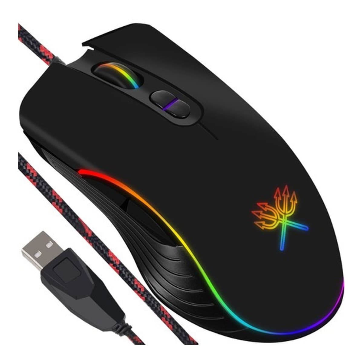 Gaming-mus med LED-belysning, 7200 DPI