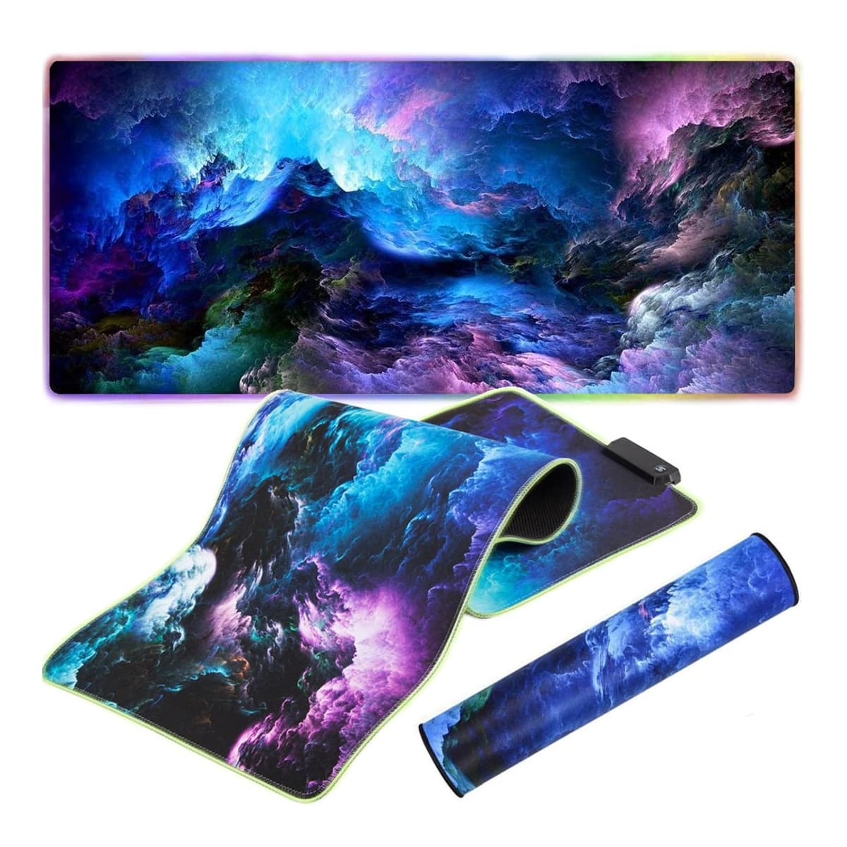 Gaming musmatta med RGB-belysning, 80x30 cm