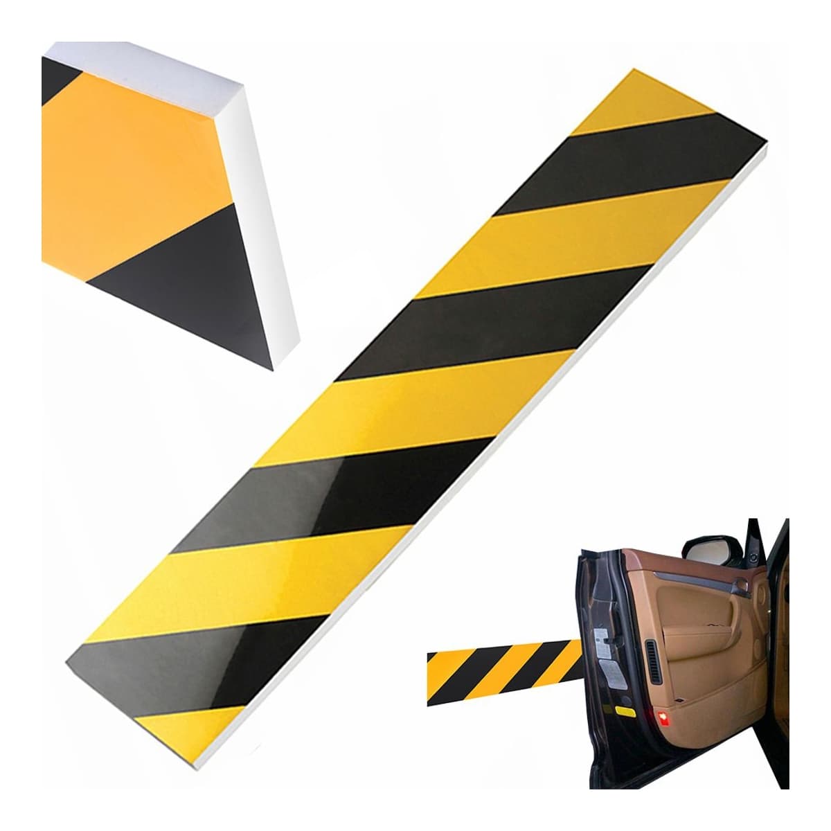 Garageväggsskydd, 50 cm, gul-svart