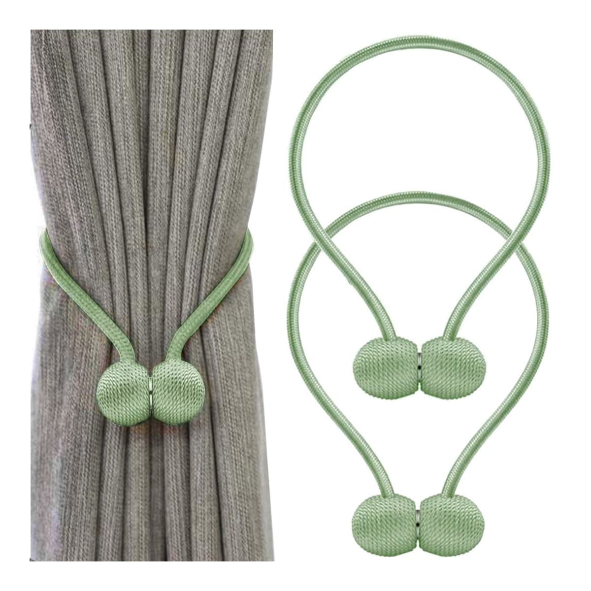 Gardinmagnet med rep, 45 cm, 2-pack
