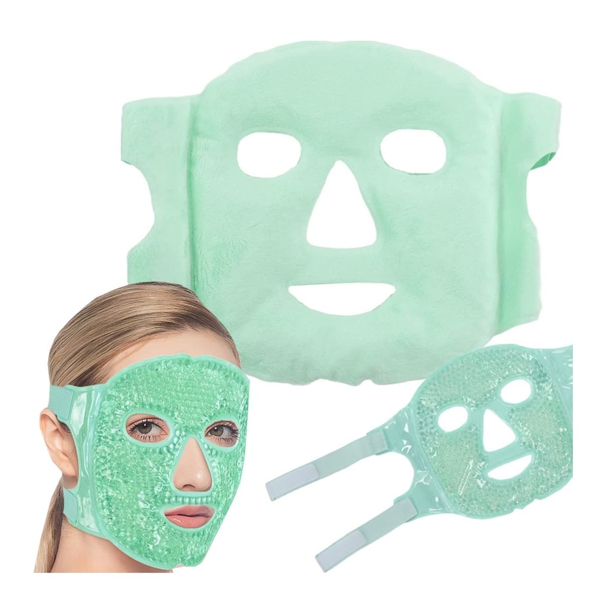 Gel-ansiktsmask, kyl/värm, 20x17 cm