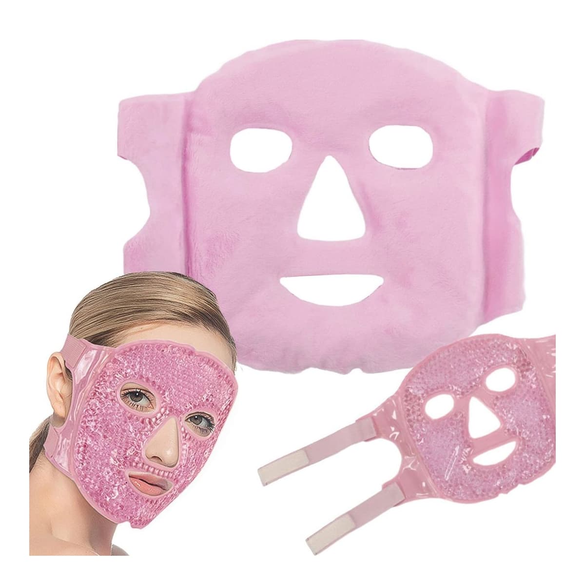 Gel-ansiktsmask med kyl/värme-funktion, 20x17 cm