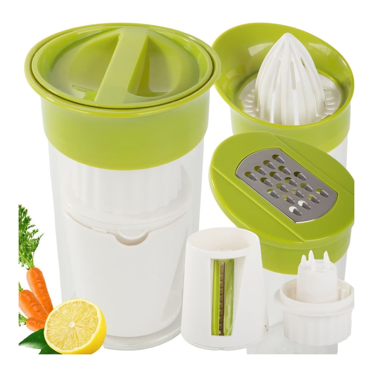 Grönsakshyvel 4-i-1 med utbytbara insatser