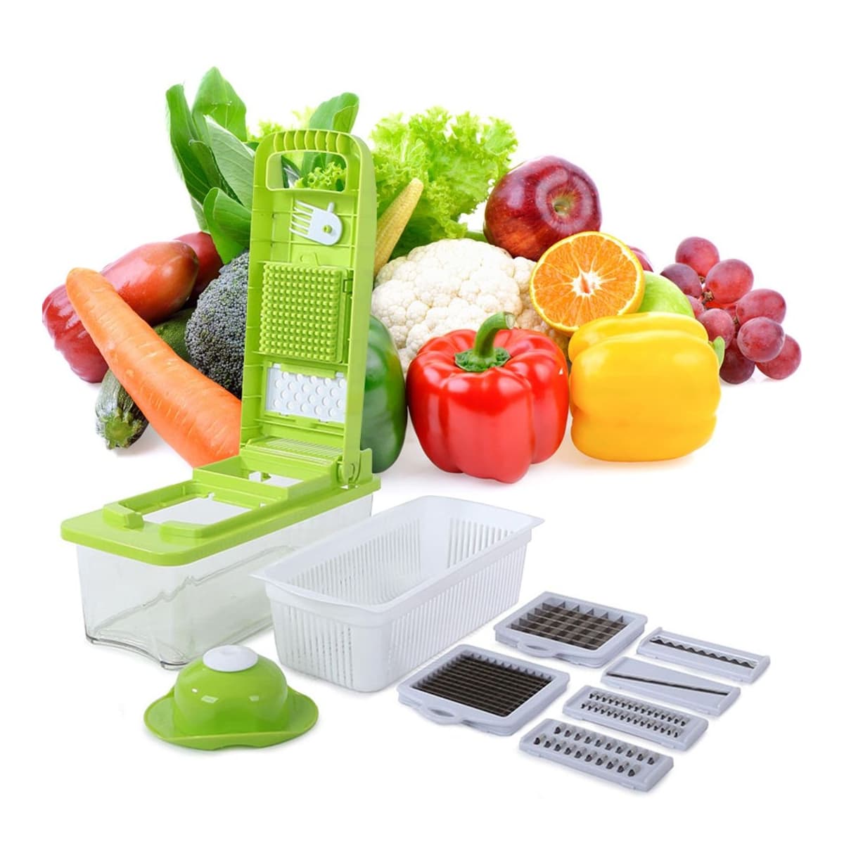 Grönsaksslice med 7 skärblad, 1,5 liter