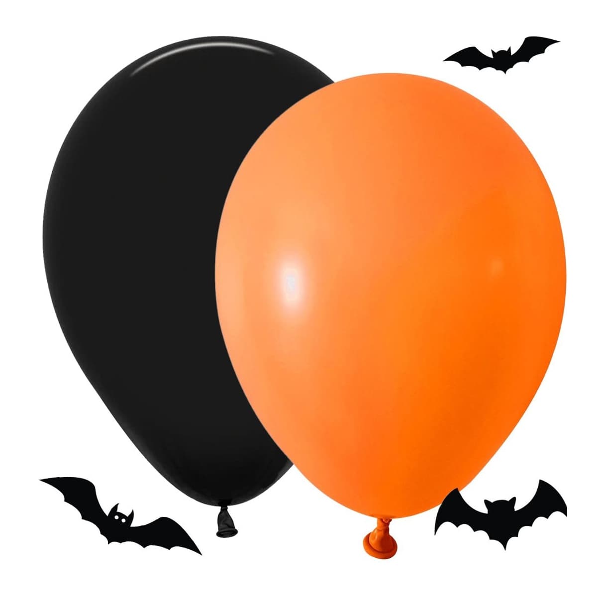 Halloween-ballonger, svart/orange, 20 st