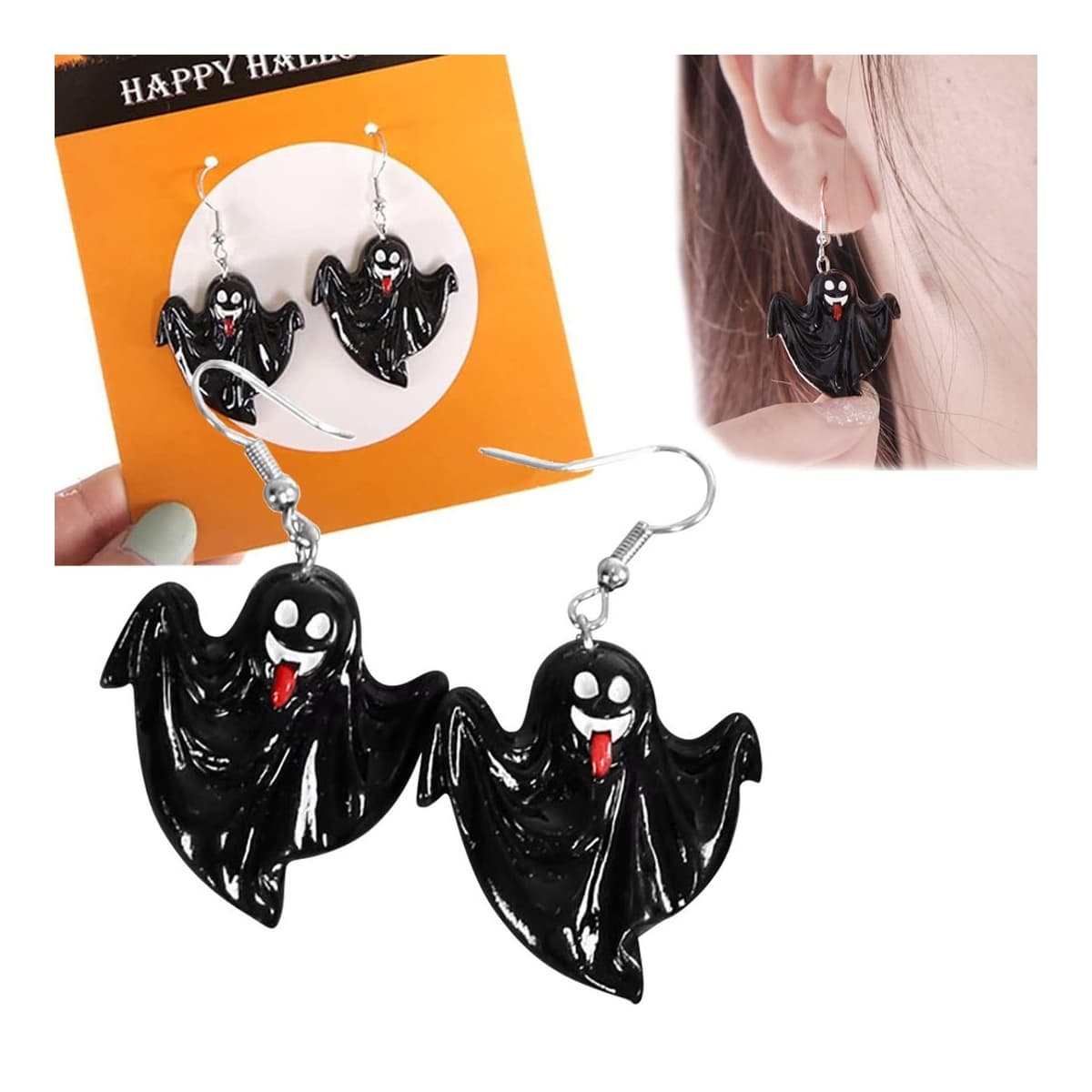 Halloween-örhängen, 6 motiv att välja bland