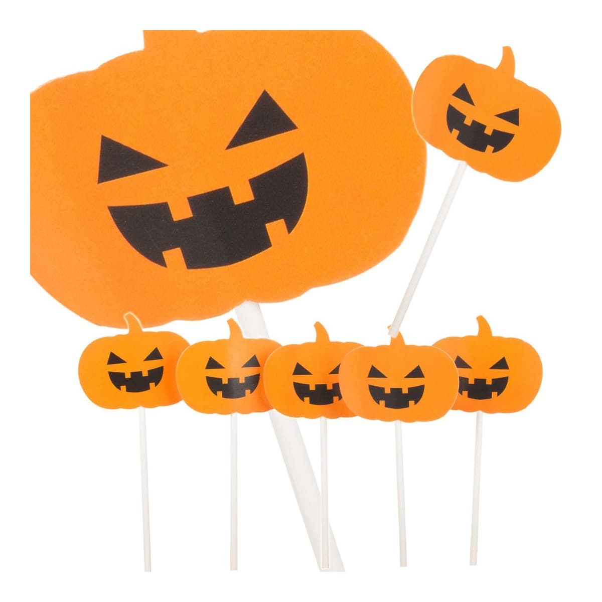 Halloween-tårtdekoration, 5 st pinndekorationer