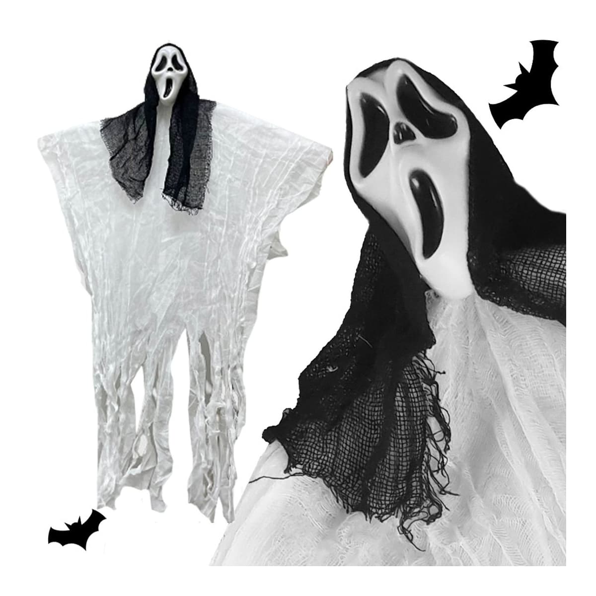 Halloweendekoration hängande spöke, 90 cm