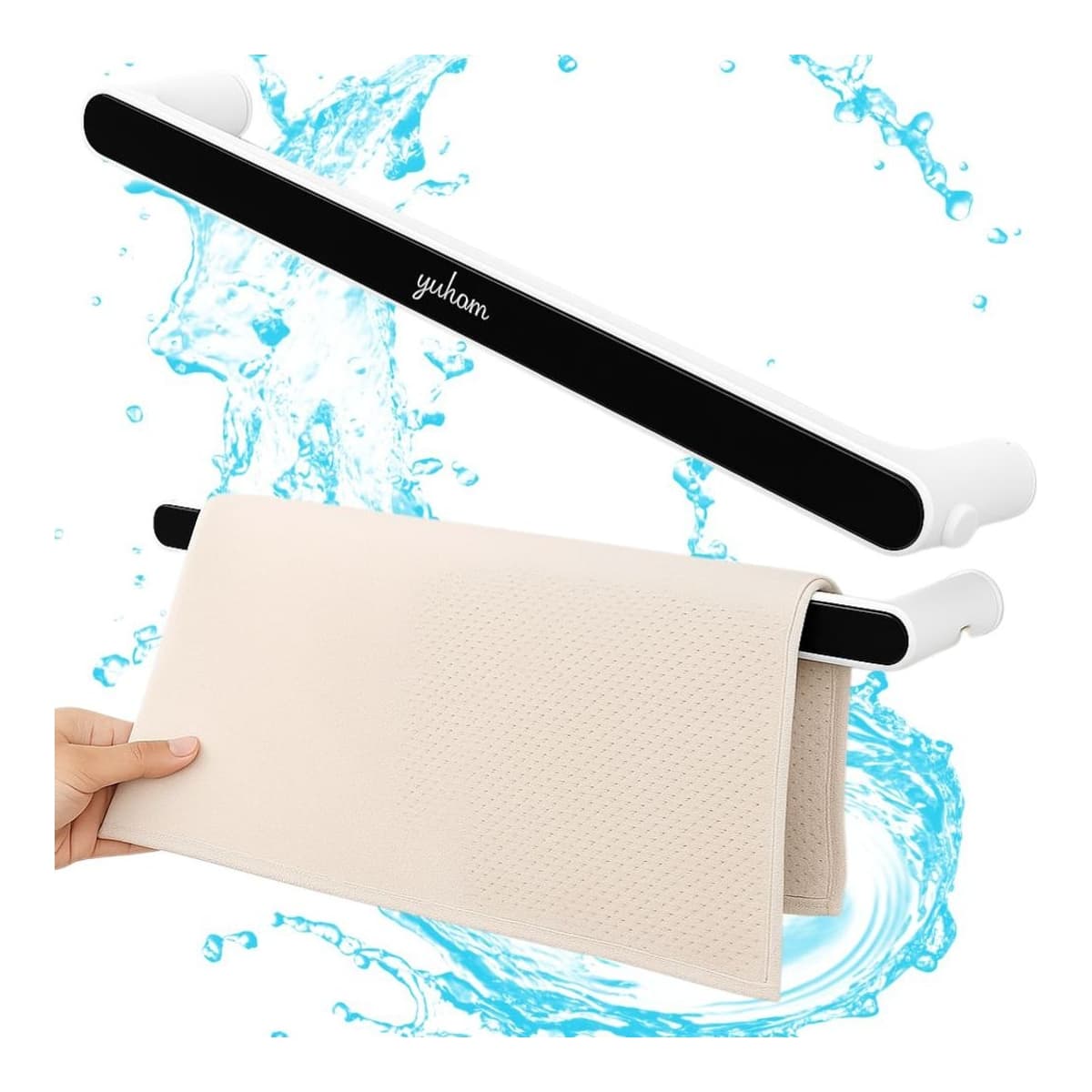 Handdukshållare väggmonterad 38,5 cm, självhäftande