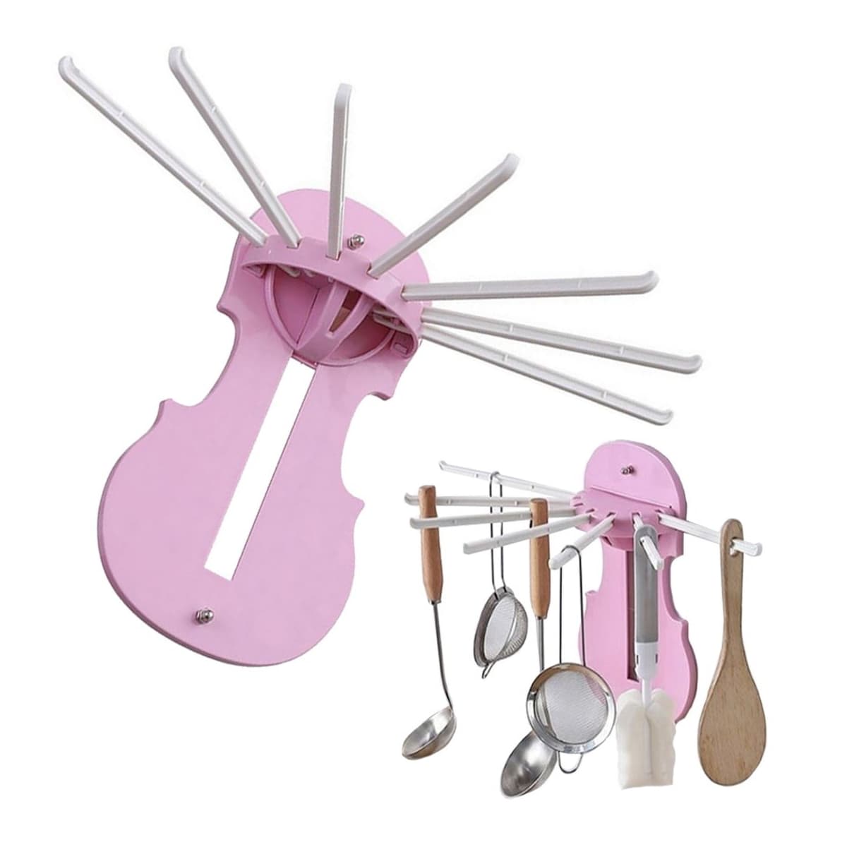 Handdukshängare, väggmonterad, 7 armar