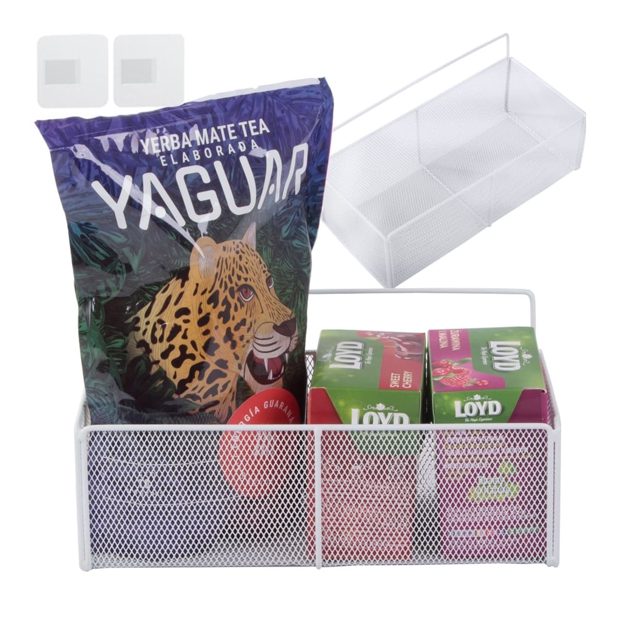 Hängkorg metall med krok, 29x14 cm, vit