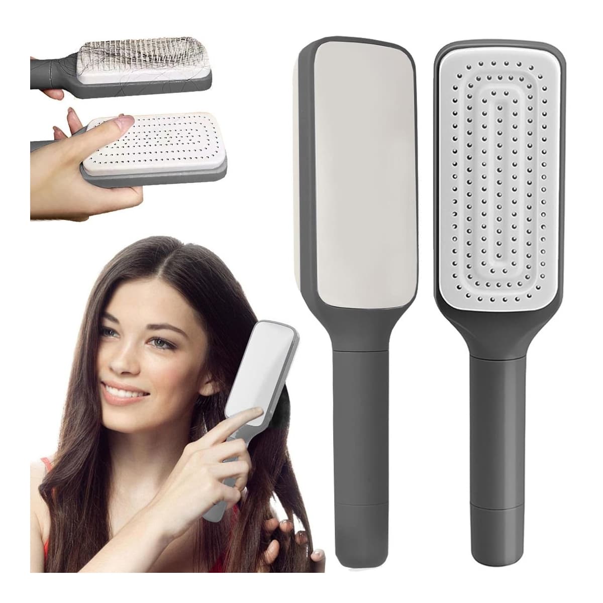 Hårborre med självrengöring, 24 cm