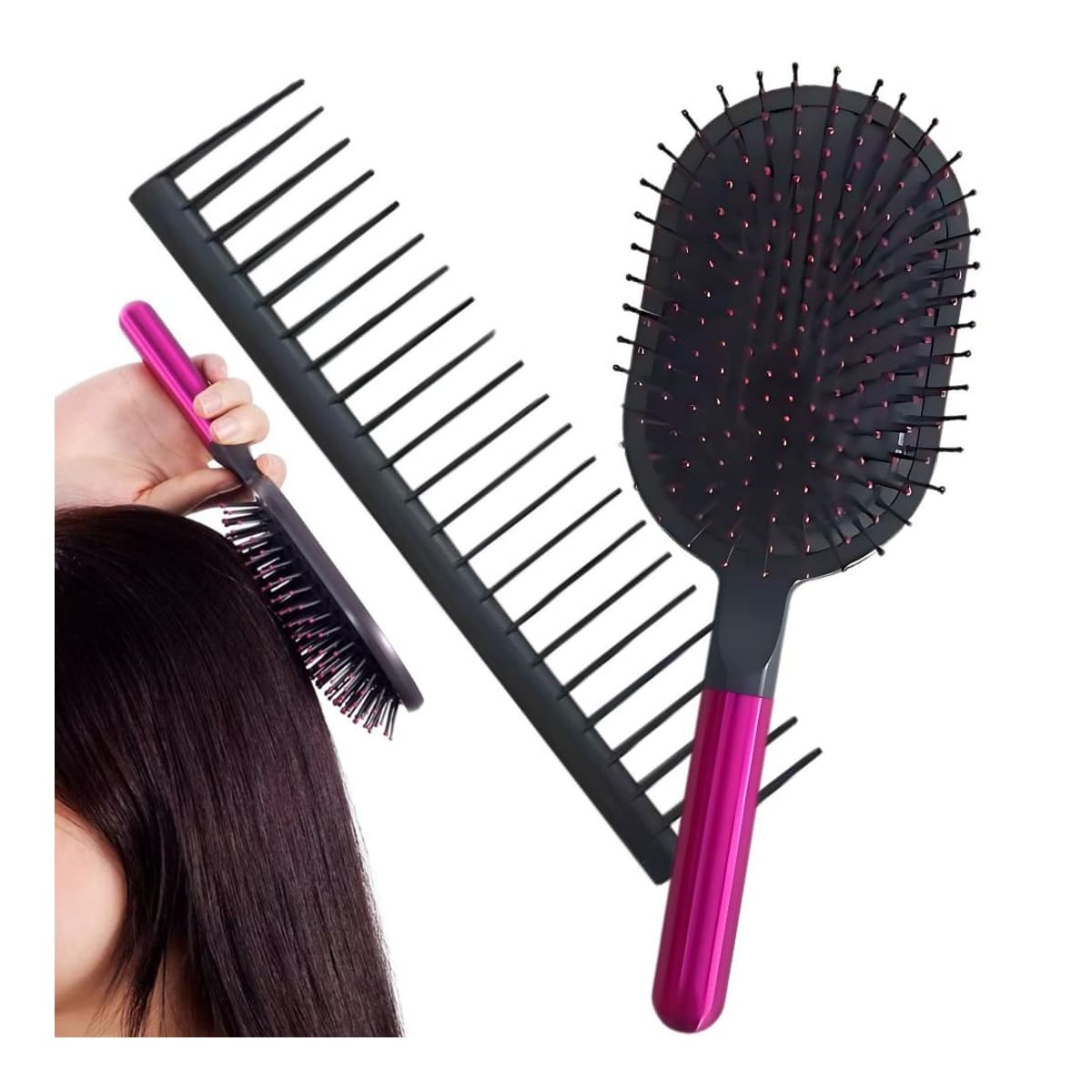 Hårborstsett med massage, borste + kam