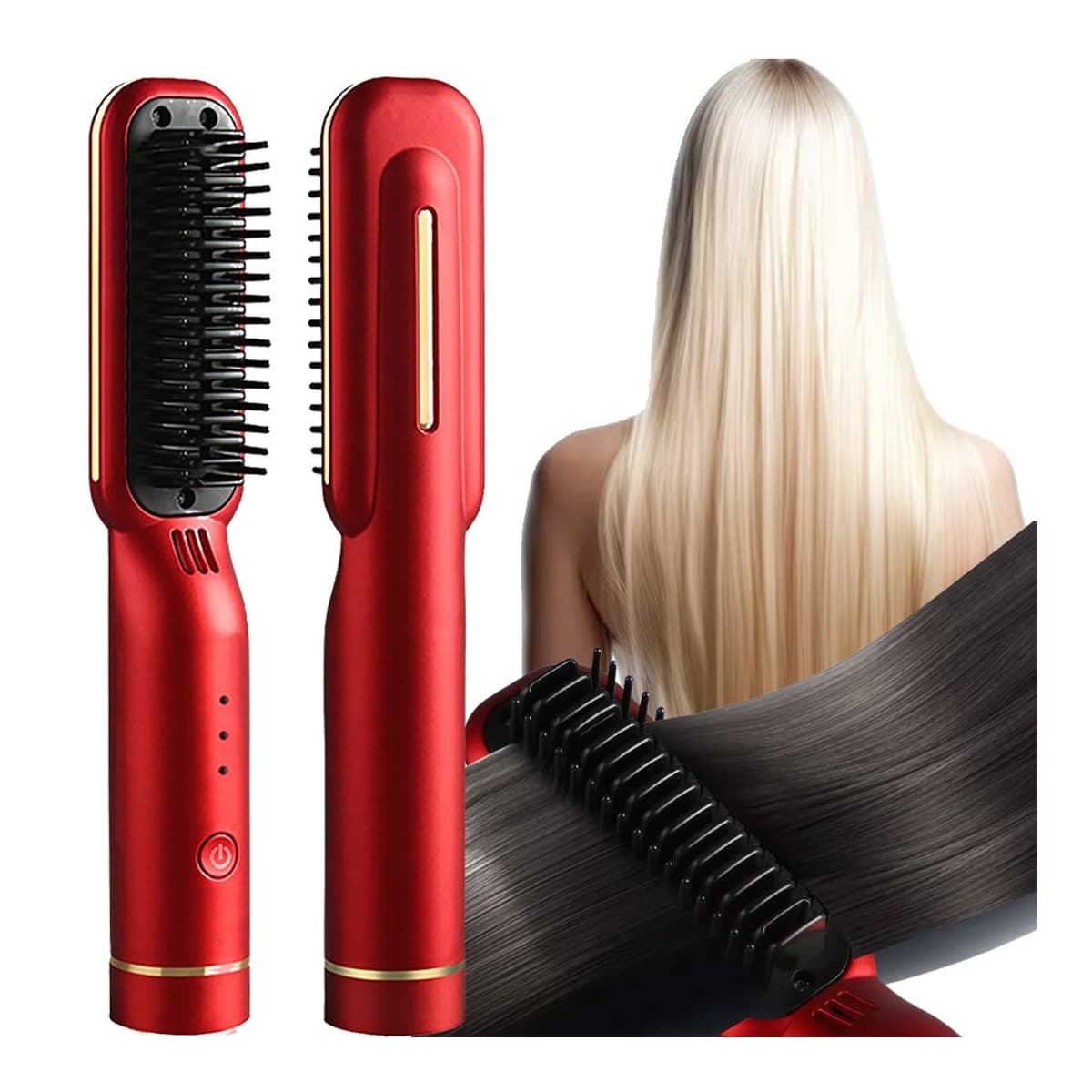 Hårrätningborste, trådlös, 130-200°C