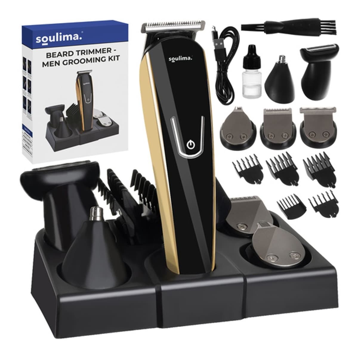 Hårtrimmer med 5 tillbehör och 60 min drifttid