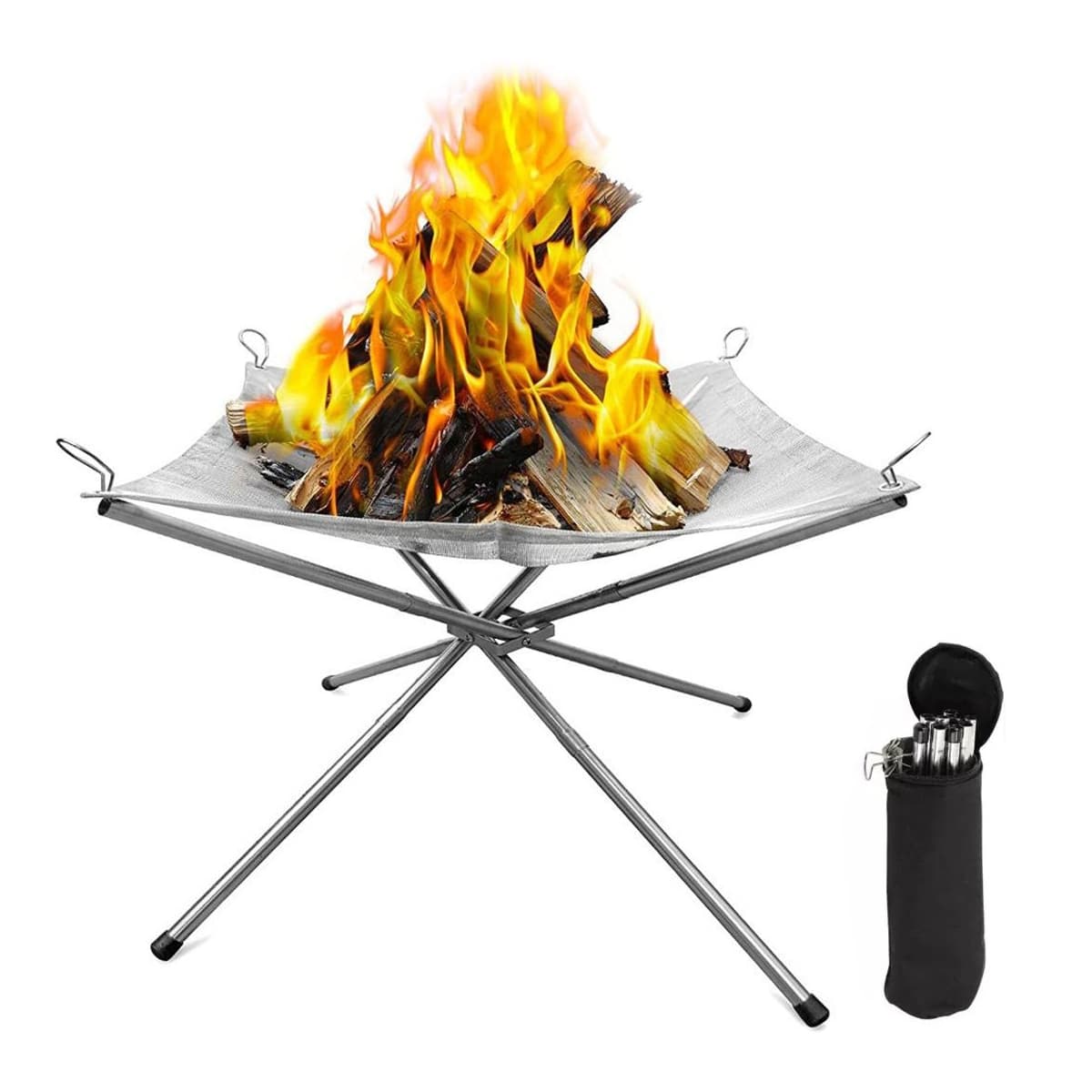 Hopfällbar eldstad för camping, 41,5 x 37 cm