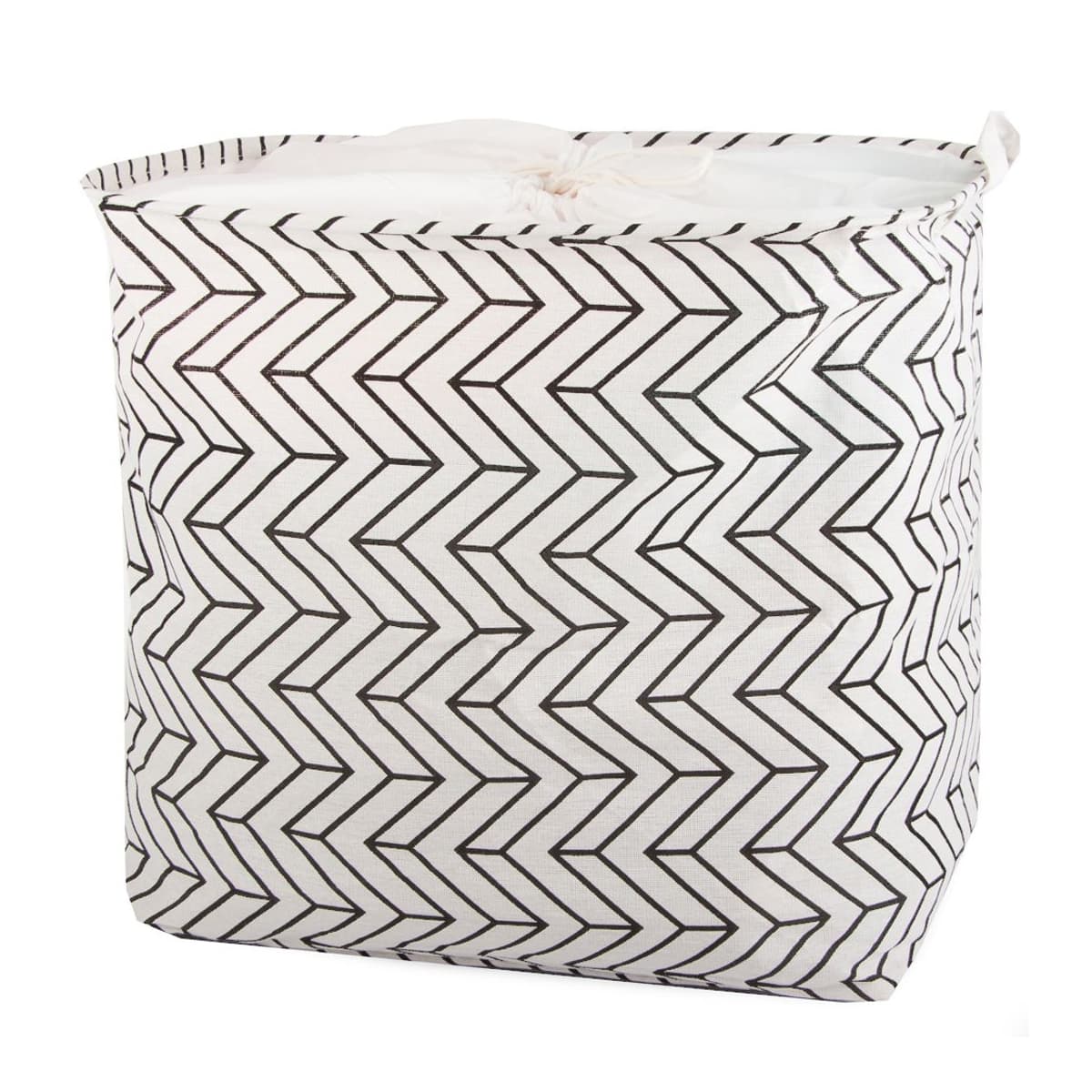 Hopfällbar tvättkorg med lock, 90 liter