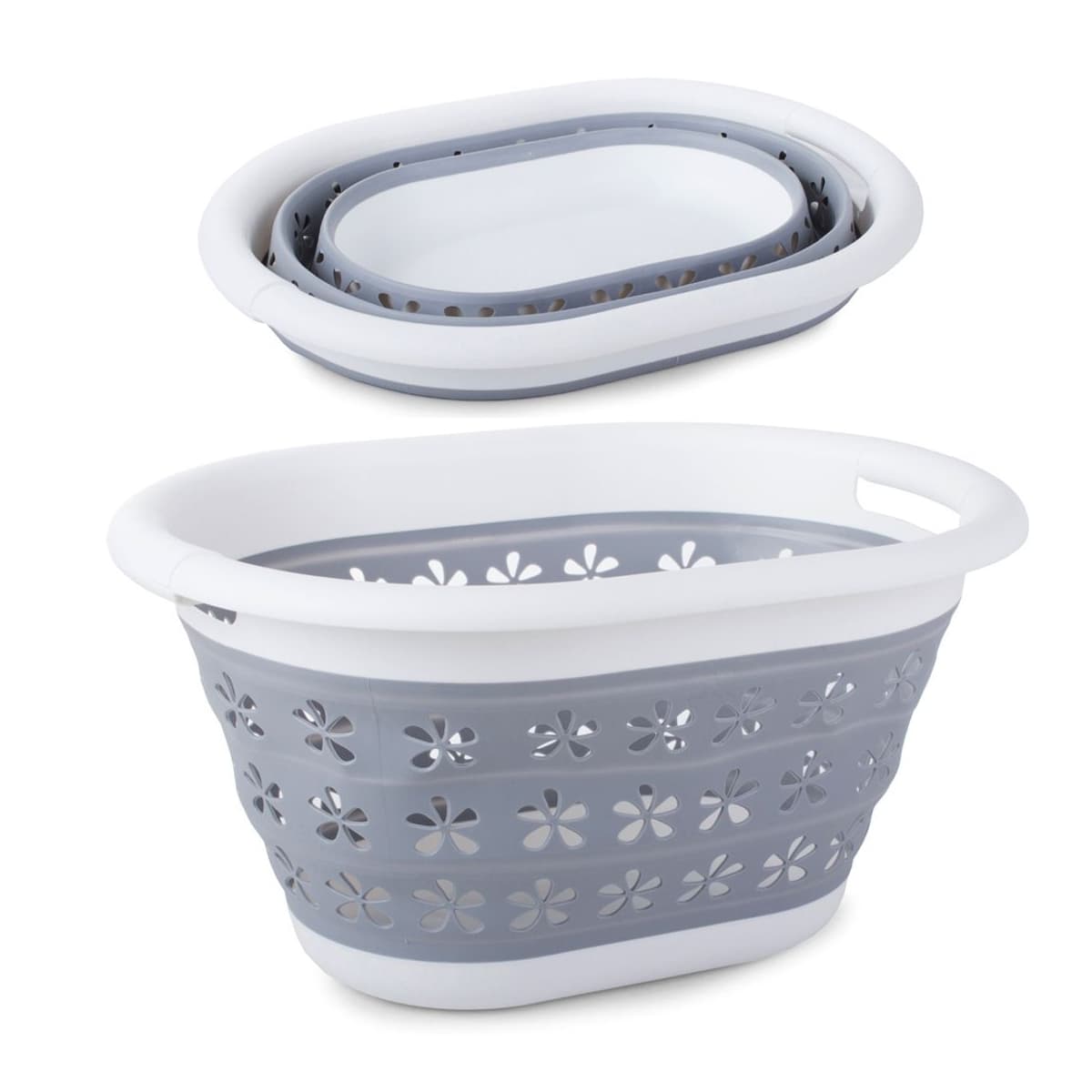 Hopfällbar tvättkorg, silikon, 25 liter