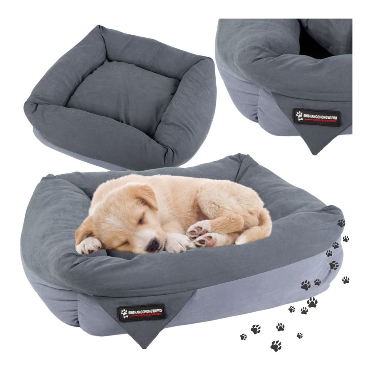 Hundbädd med avtagbar kudde, 50x50 cm