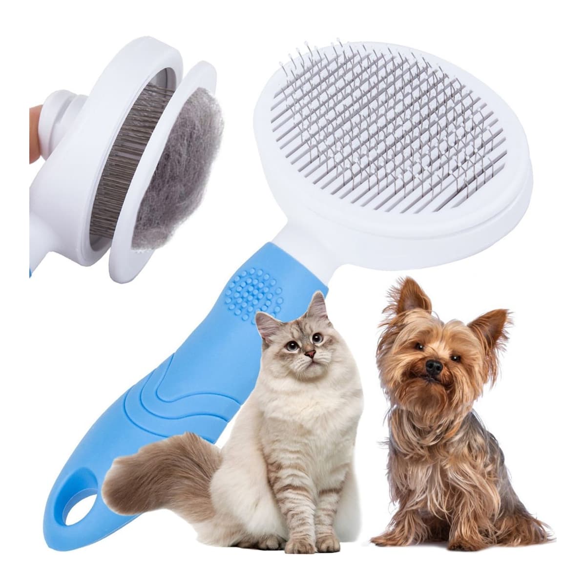 Hundborste, självrenande, 18,5 cm