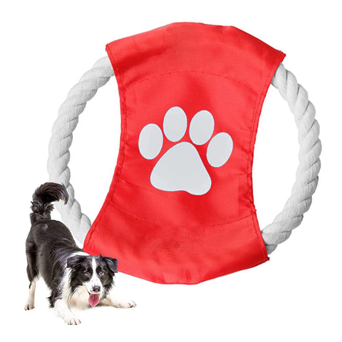 Hundfrisbee med rep, 20 cm diameter