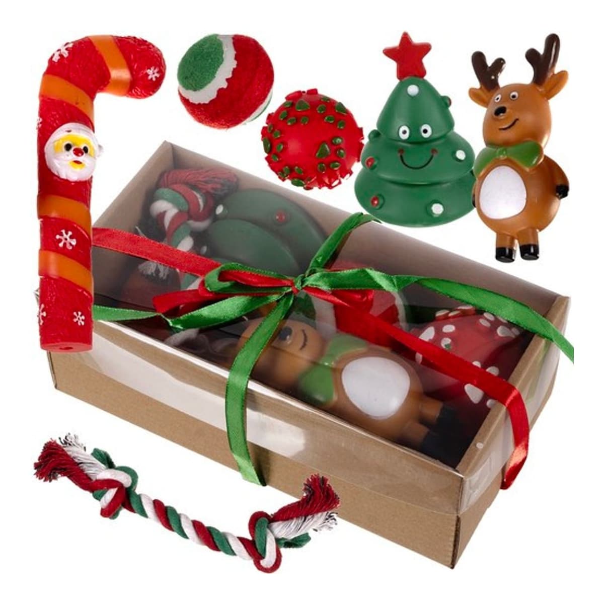 Hundleksaker julset, 6 delar med pipljud