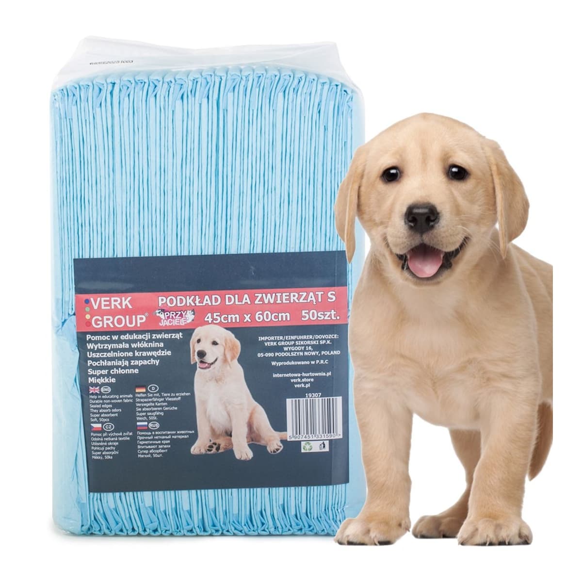 Hundmatta absorberande, 45x60 cm, 50-pack