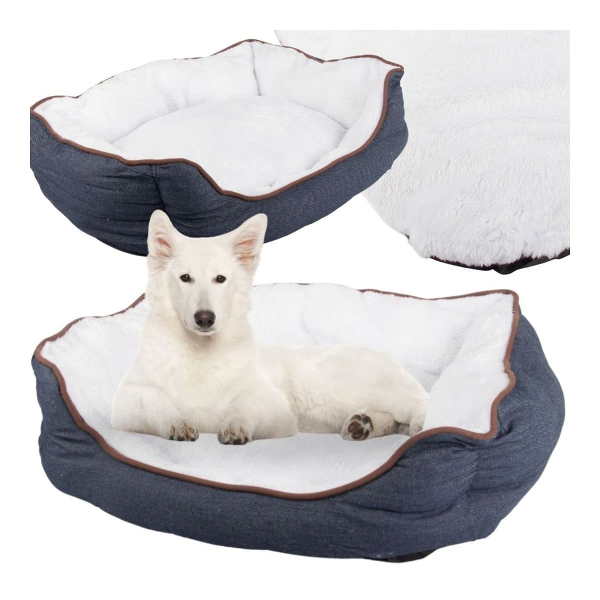 Hundsäng med avtagbar kudde, 60x40 cm