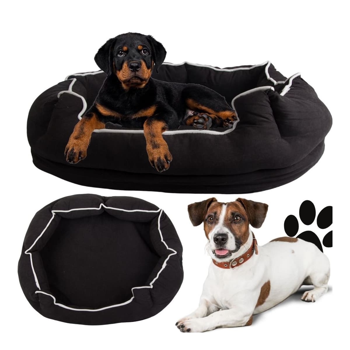 Hundsäng oktagon plush, 60x70 cm