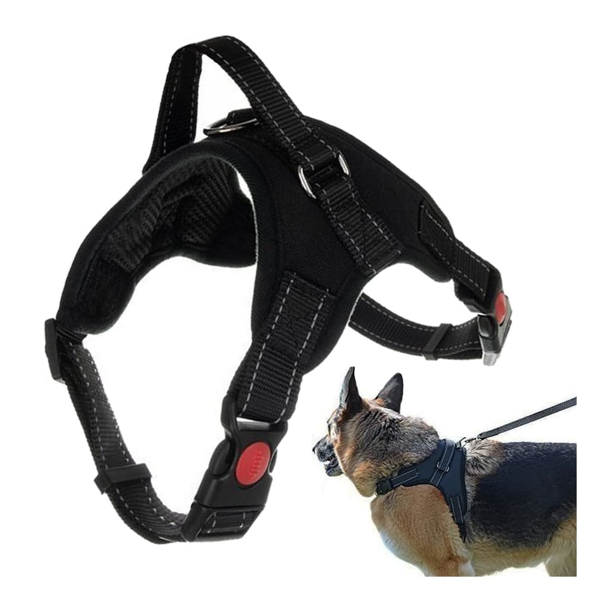 Hundsele utan tryck, storlek L, med handtag