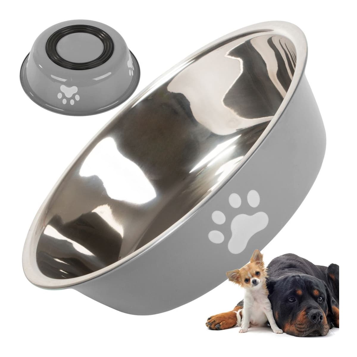 Hundskål, rostfritt stål, 150 ml
