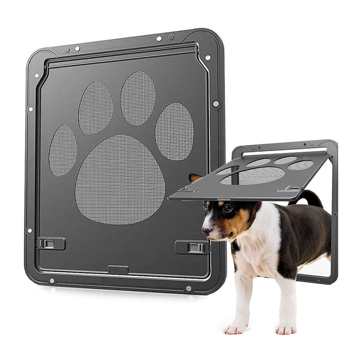 Husdjurslucka med myggnät, 29 x 24 cm