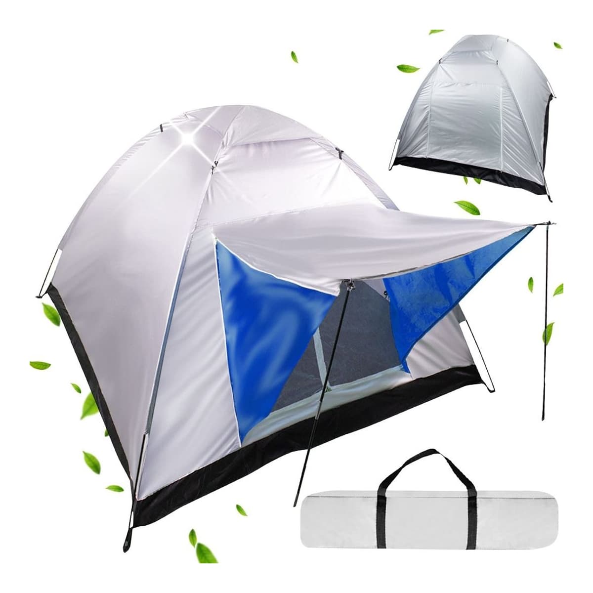 Iglotält med förtält, 4 personer, 200x200 cm