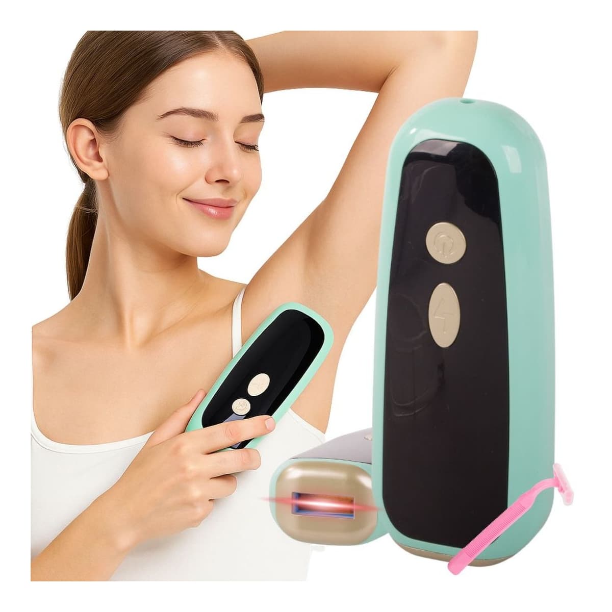 IPL-epilator med säkerhetsglasögon, 5 intensiteter