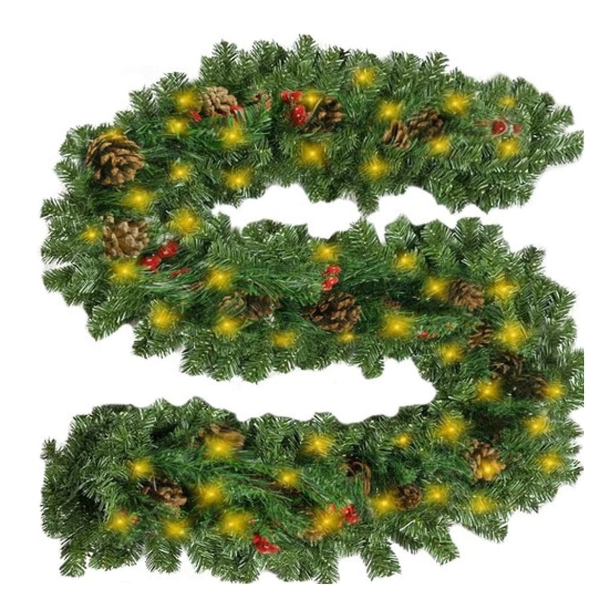 Julgirlang med LED-belysning, 270 cm