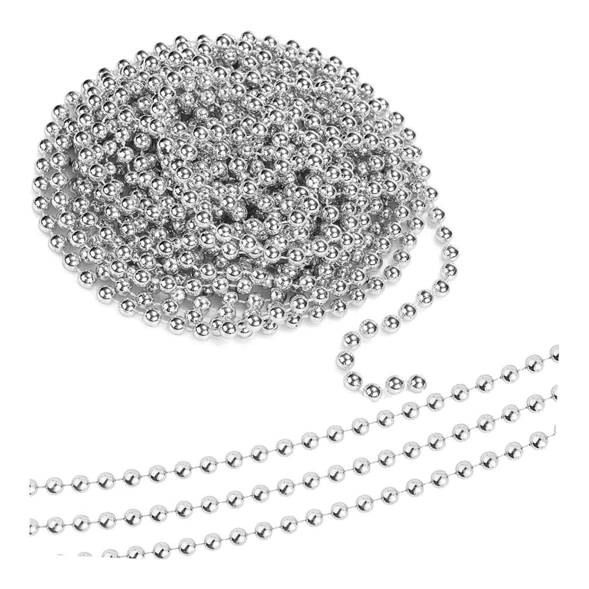 Julgirlang pärlkedja silver, 5 m