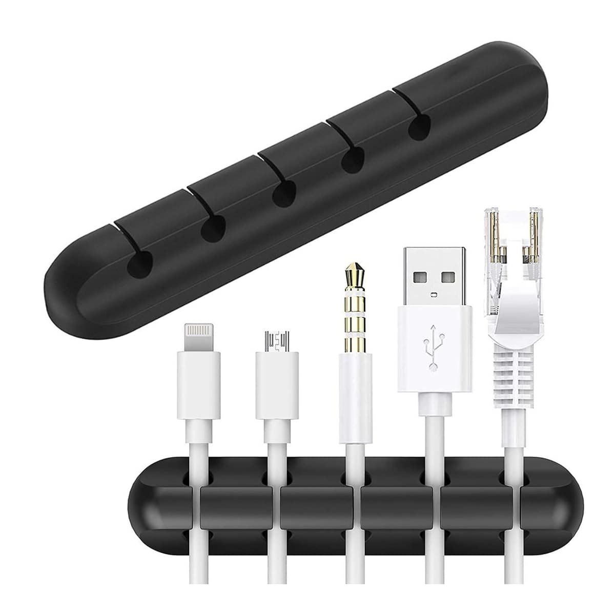 Kabelorganisatör för skrivbord, 5 hål