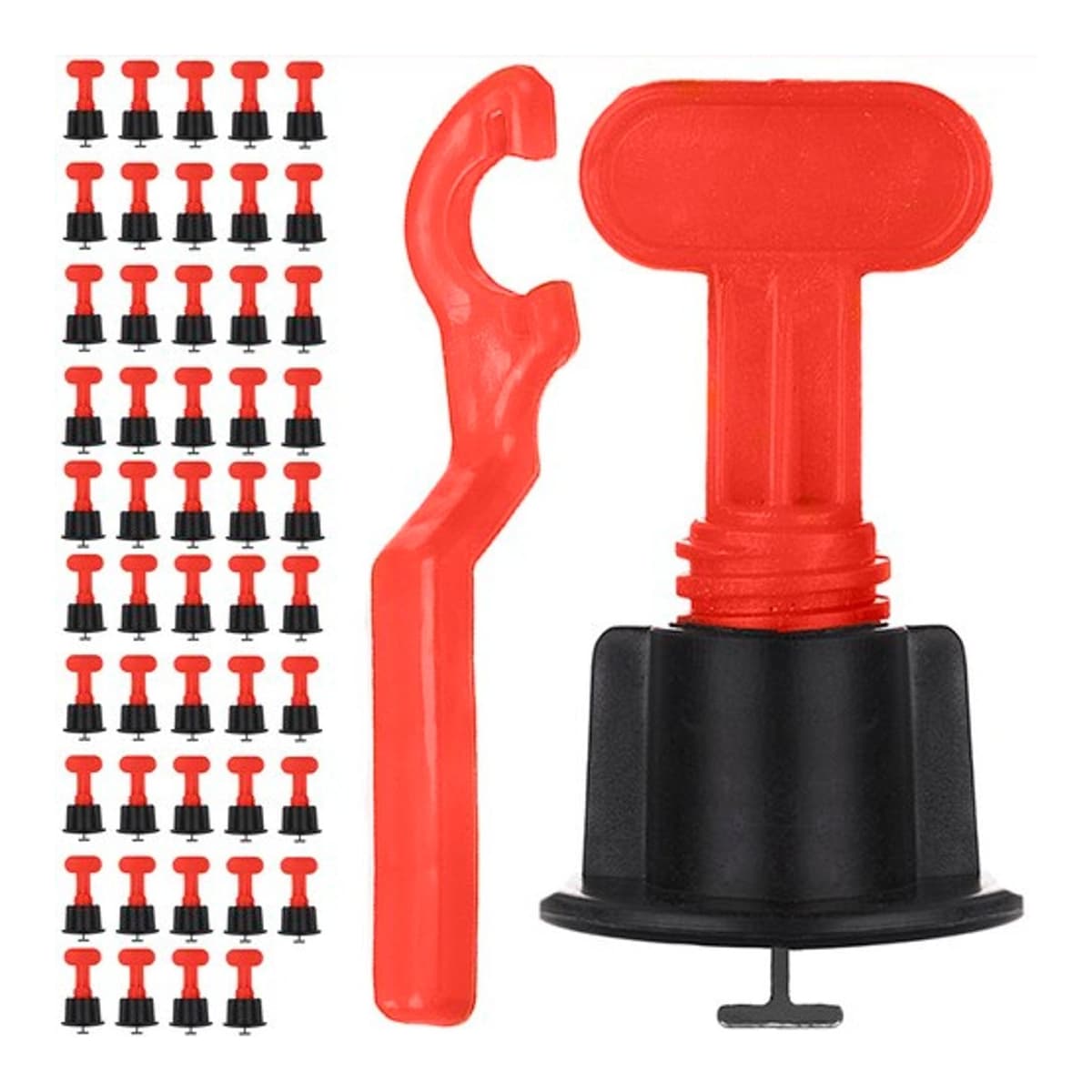 Kakelnivelleringssystem, 50 st clips + nyckel