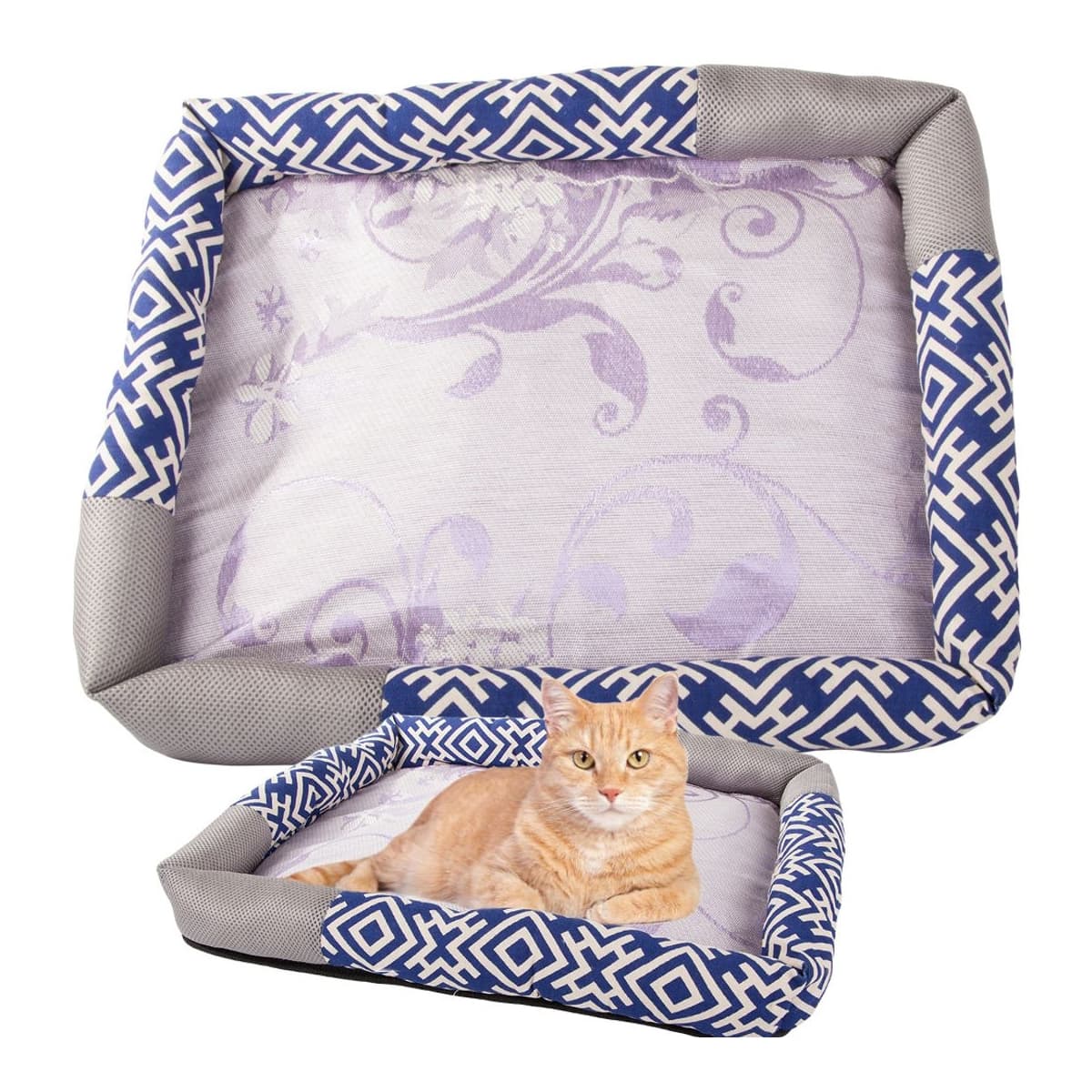 Kattbädd med klöspelare, 53x40 cm