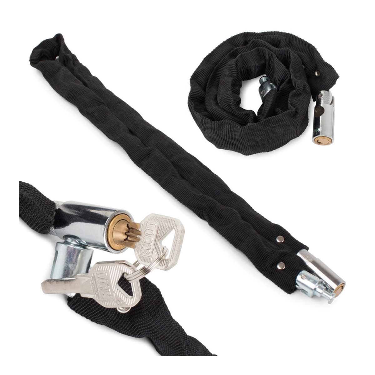 Kedjelås för cykel/moped, 100 cm